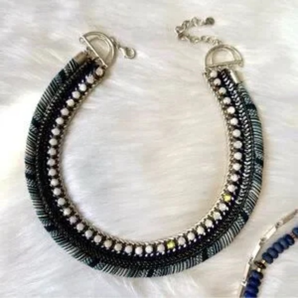 Stella & Dot Emmeline Statement Necklace Versatile Multi-Strand 3-in-1Lapis Blue - Picture 7 of 10